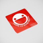 La boutique Basta International : sticker avec logo J'aime ça vivre ma vie